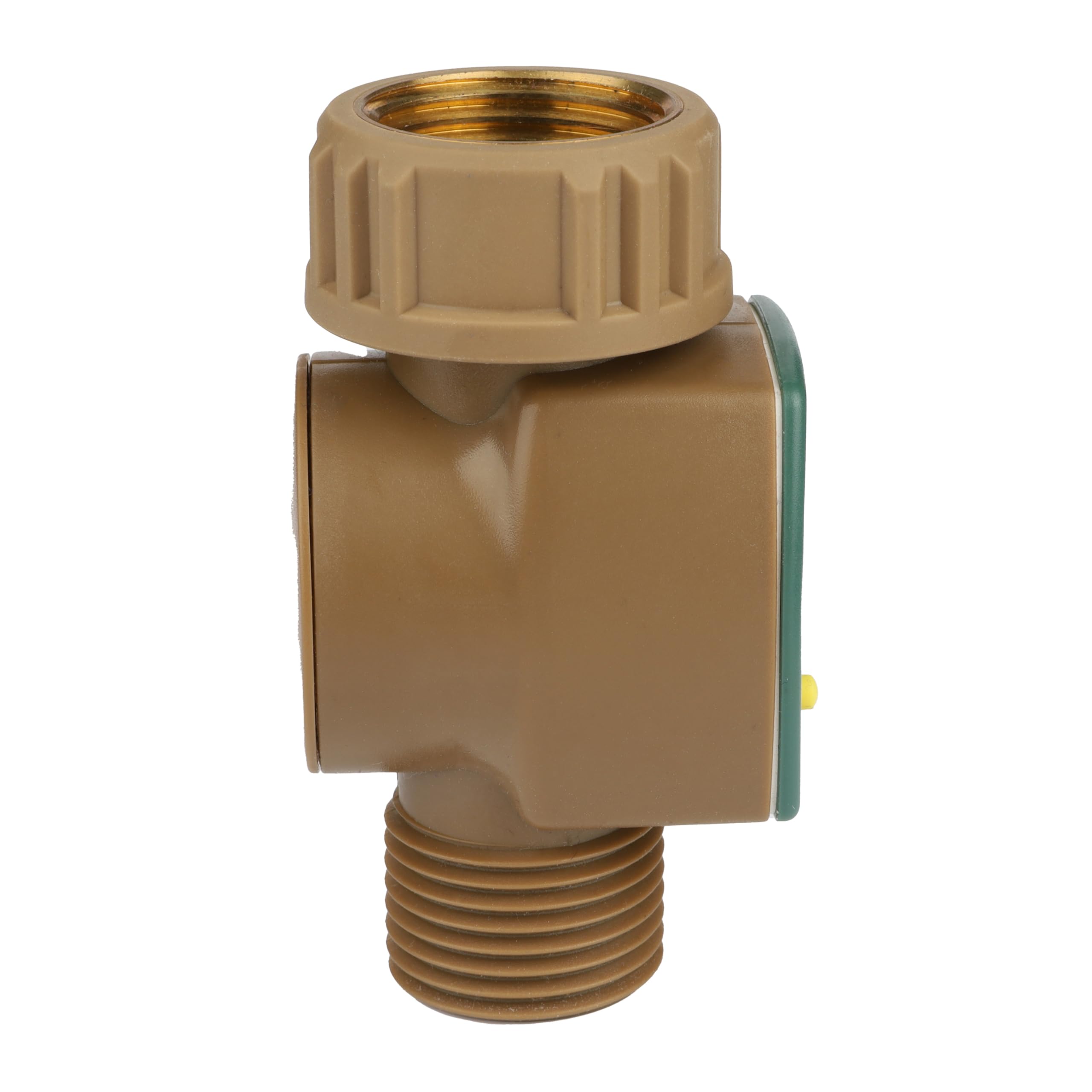 SAVE A DROP installed on a lawn sprinkler showing flow measurement for irrigation control