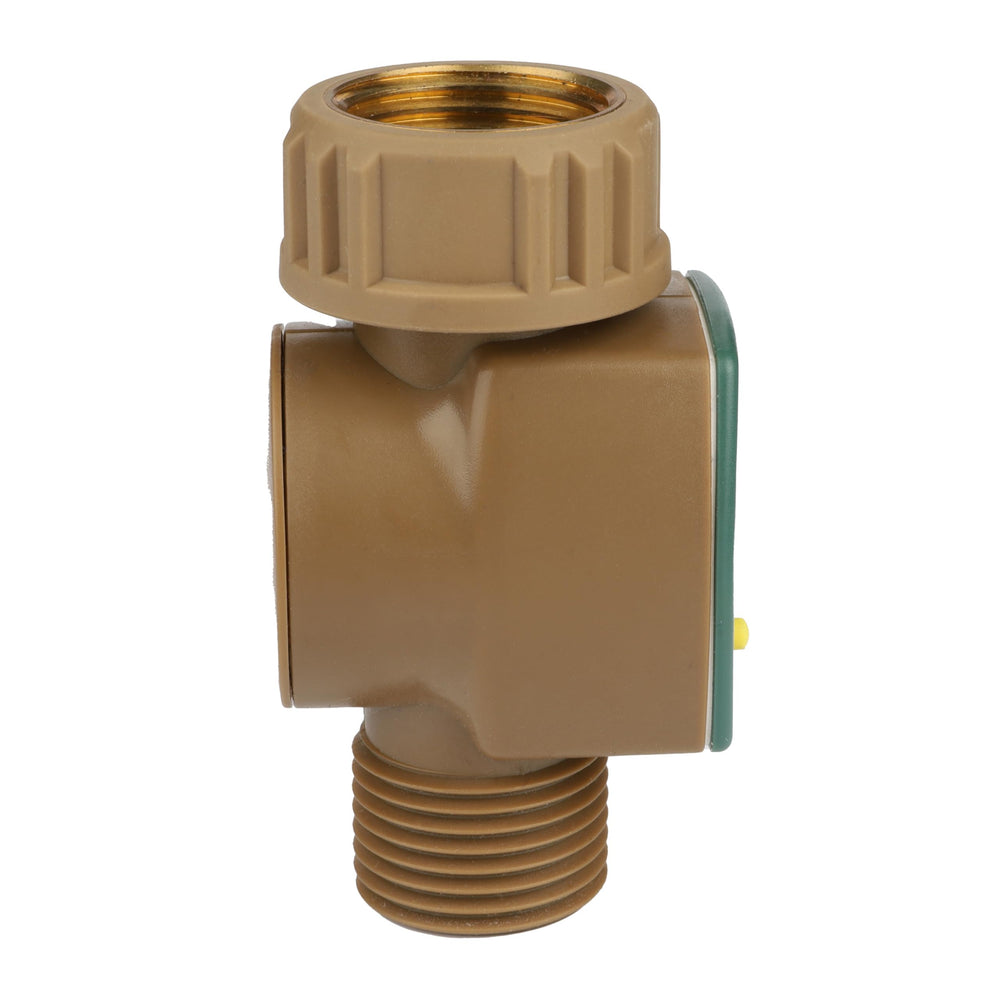 SAVE A DROP installed on a lawn sprinkler showing flow measurement for irrigation control