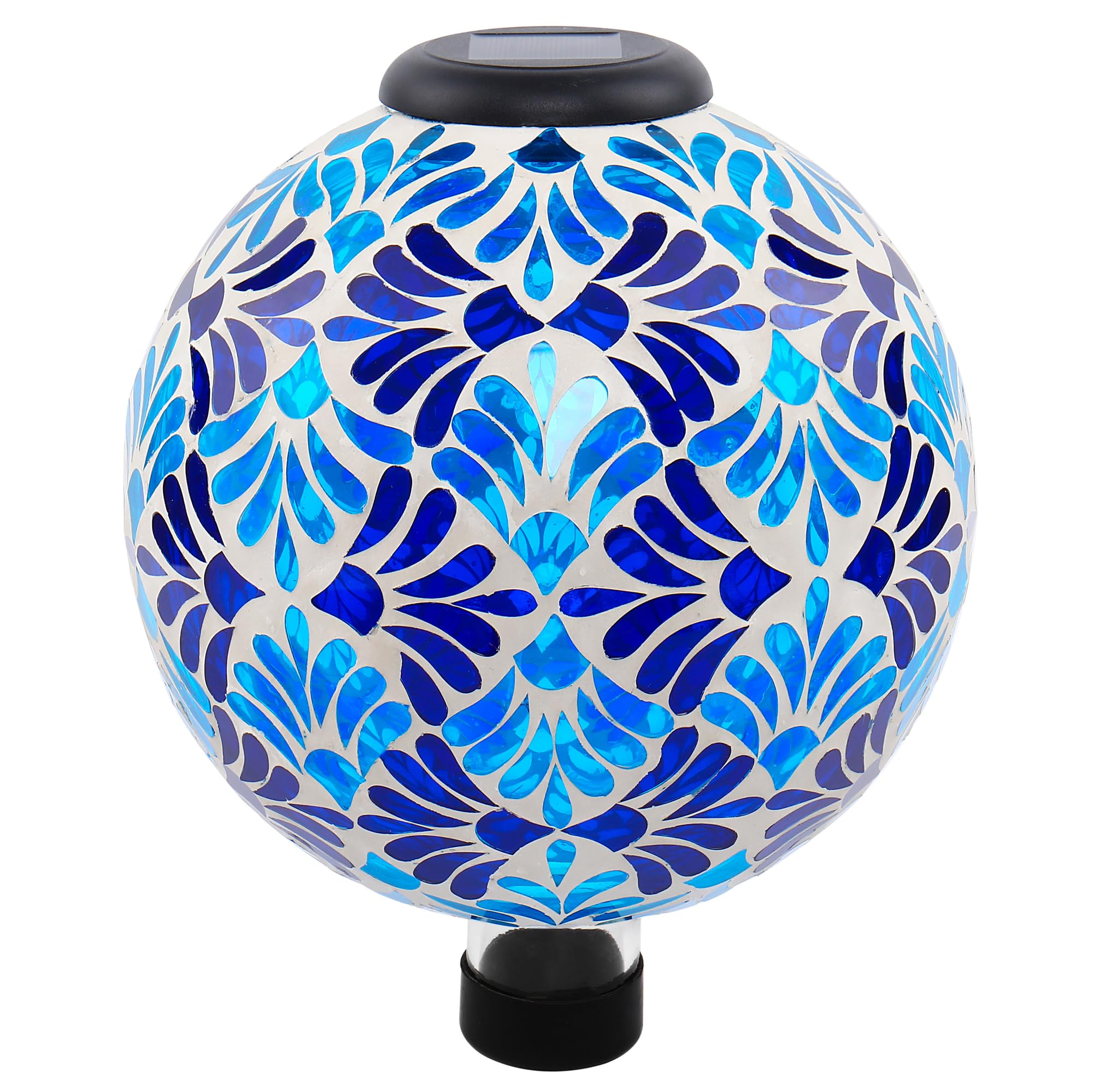 SAVENNA front view blue mosaic globe showing decorative appeal