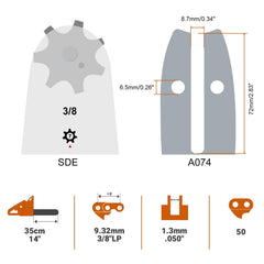 Savior chain close-up of semi-chisel cutters and rivets demonstrating wear resistance