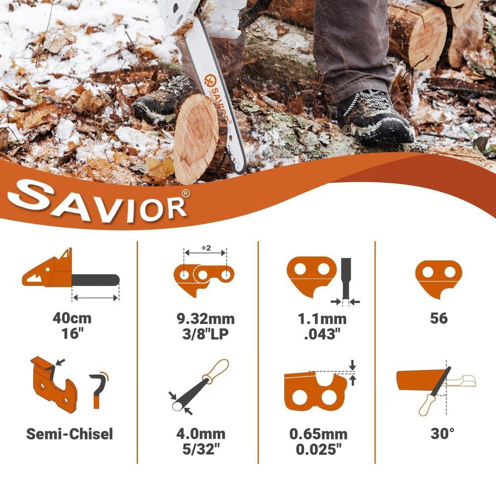 Savior close-up of semi-chisel cutters showing durable teeth for consistent cuts
