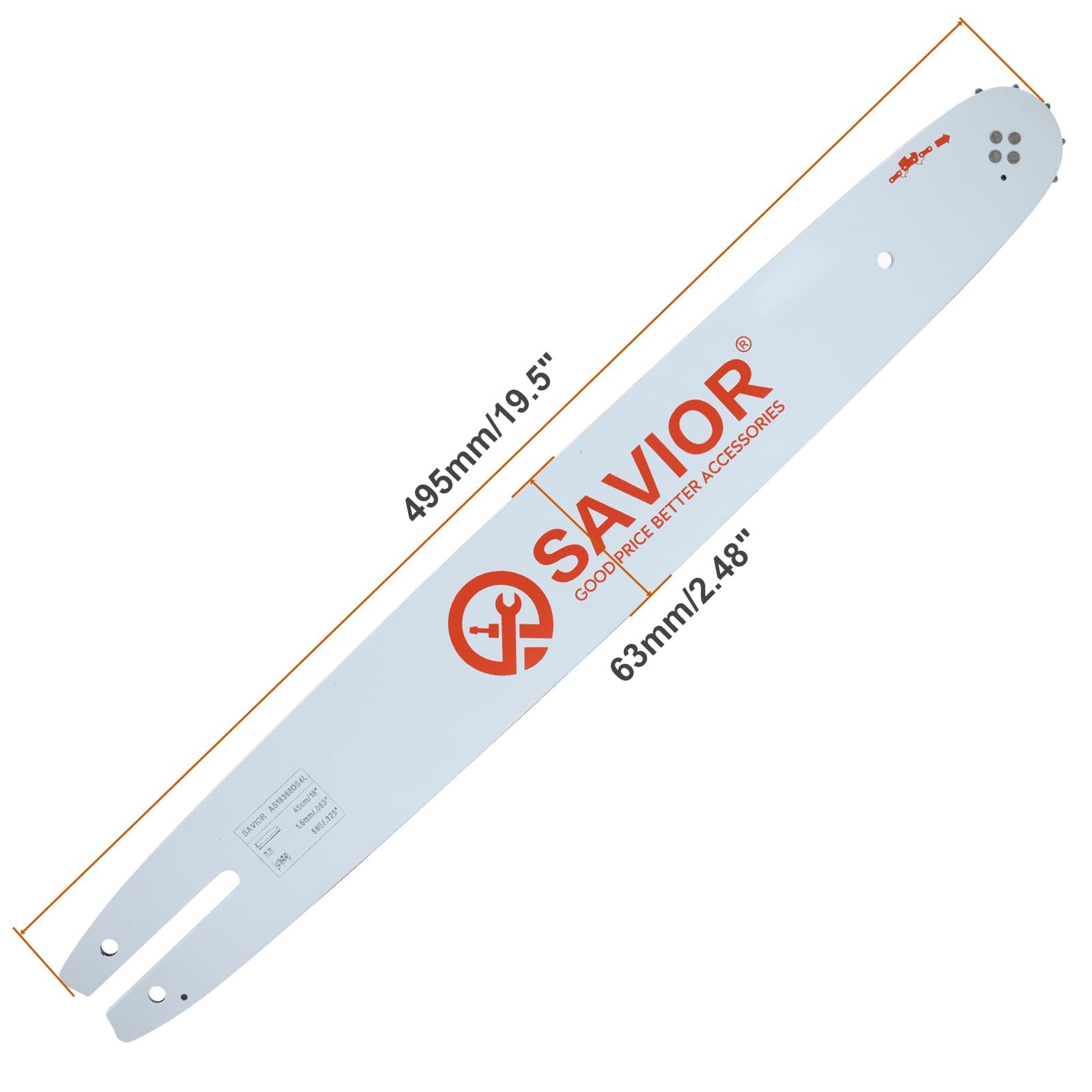 Savior bar and chain fitted to saw cutting firewood demonstrating fast cutting