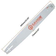 Savior package contents laid out with two chains, gloves and bar cover
