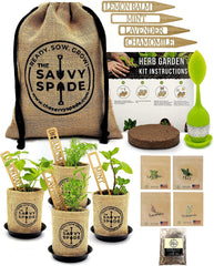The Savvy Spade front packaging showing kit contents and gift-ready bag benefits organization