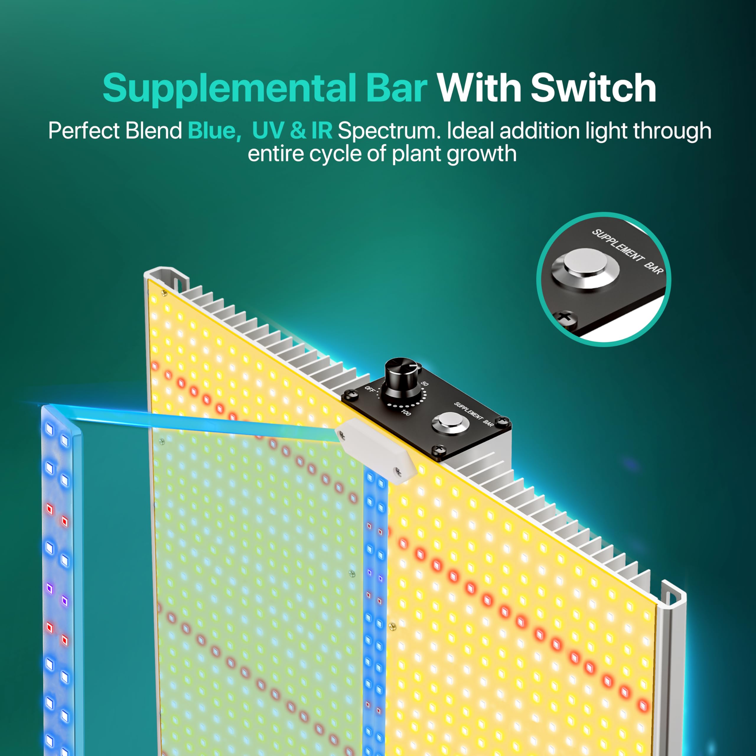 SAYHON SH4000 dimmer and switches showing easy intensity and UV/IR control