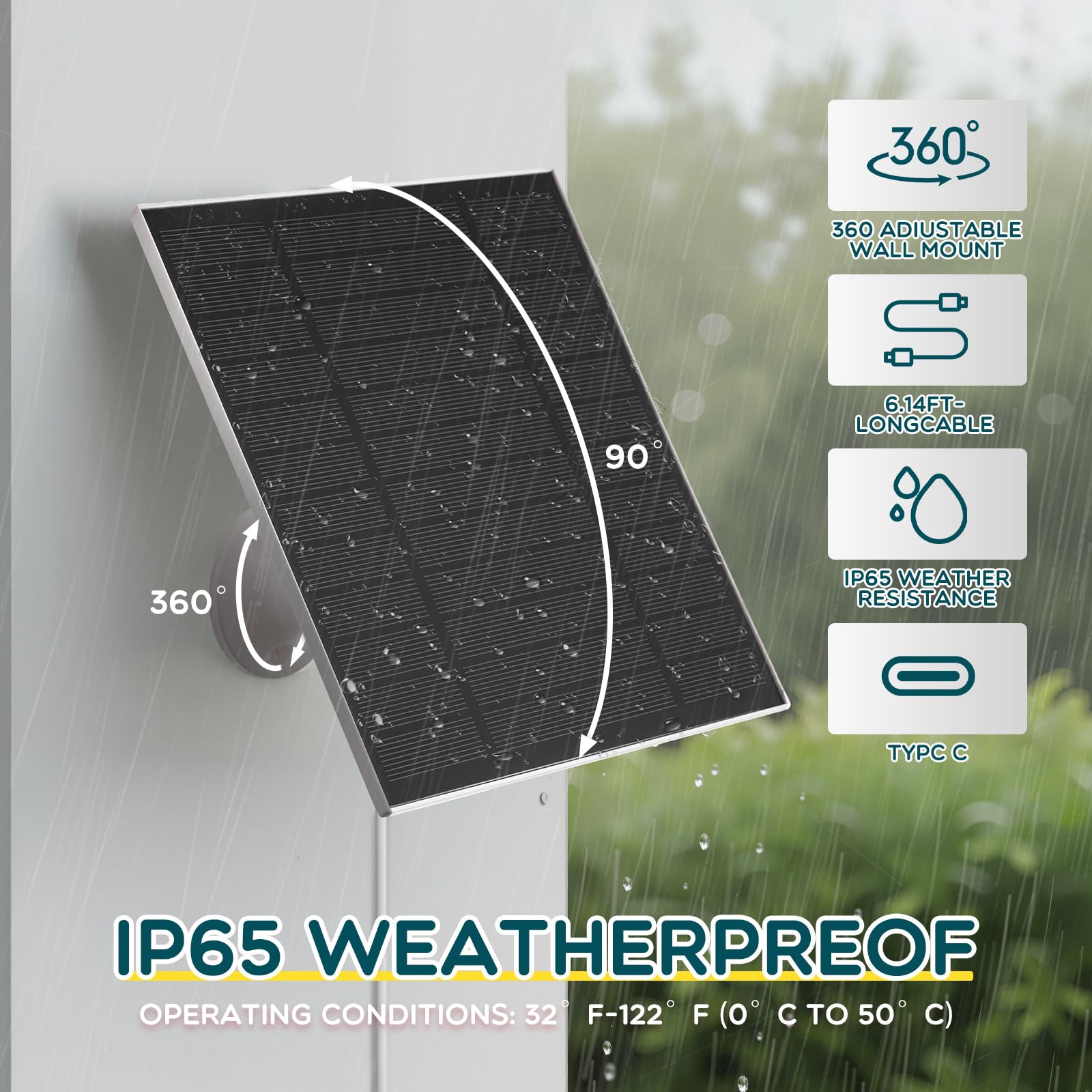 Saysurey bracket angled to show 360° rotation for precise sun aiming