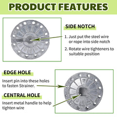 Saysurey galvanized 4mm pin detail showing rust protection and secure locking