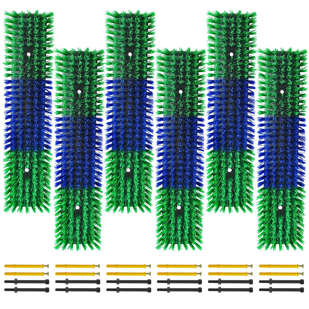 Sayutie front view of green livestock scratch brush showing durable design benefiting grooming