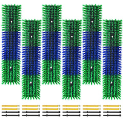 Sayutie front view of green livestock scratch brush showing durable design benefiting grooming