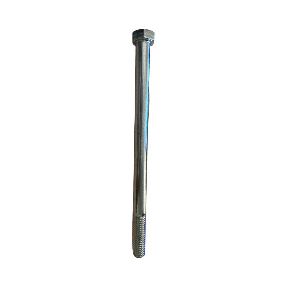 Scag close-up of bolt threads and hex head highlighting Grade 5 strength and fit