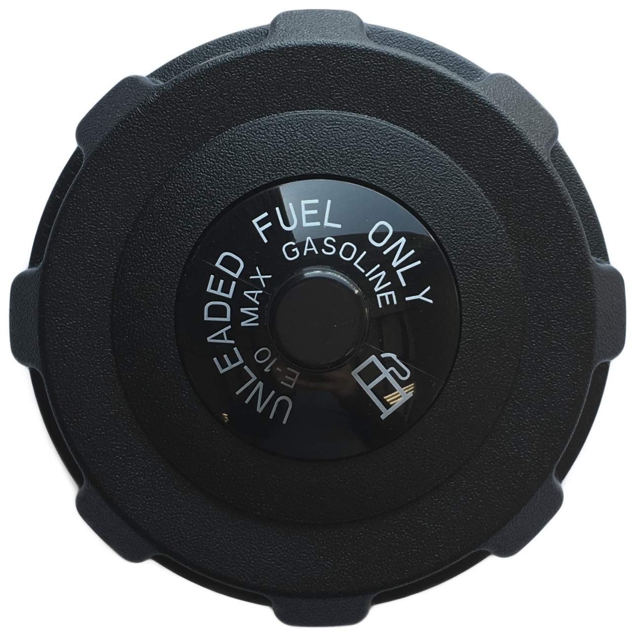 Scag fuel cap front view showing OEM finish and fit for secure closure
