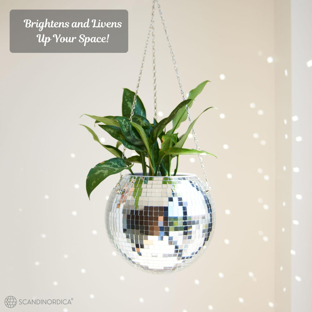 SCANDINORDICA planter hung on metal chain showing secure hanging benefit