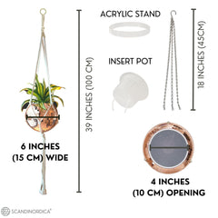 SCANDINORDICA insert pot inside planter demonstrating easy planting and drainage control