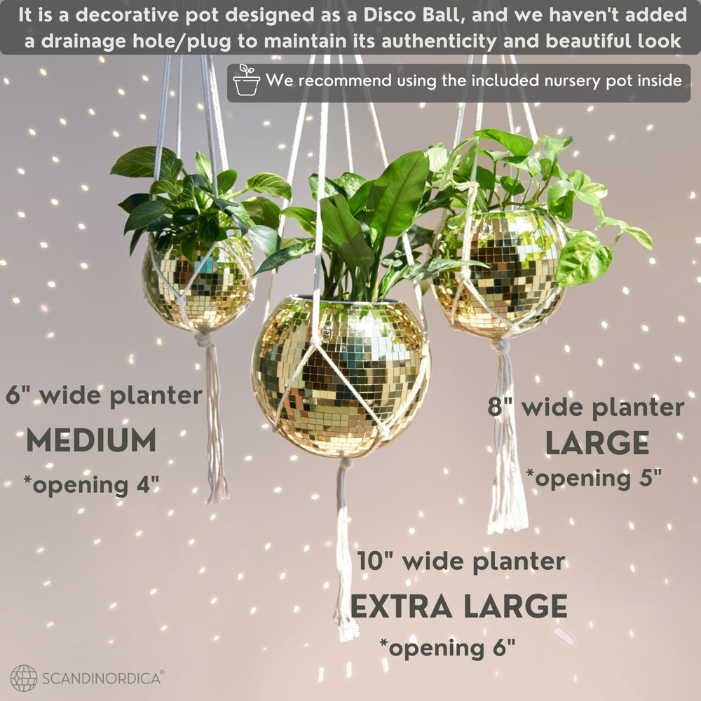 SCANDINORDICA removable insert pot visible through 4-inch opening for drainage