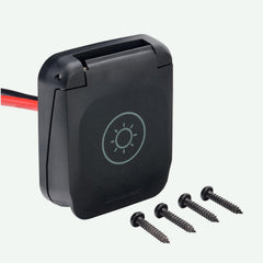 Scanstrut Ventura closed lid detail with click-to-close seal benefit: watertight protection