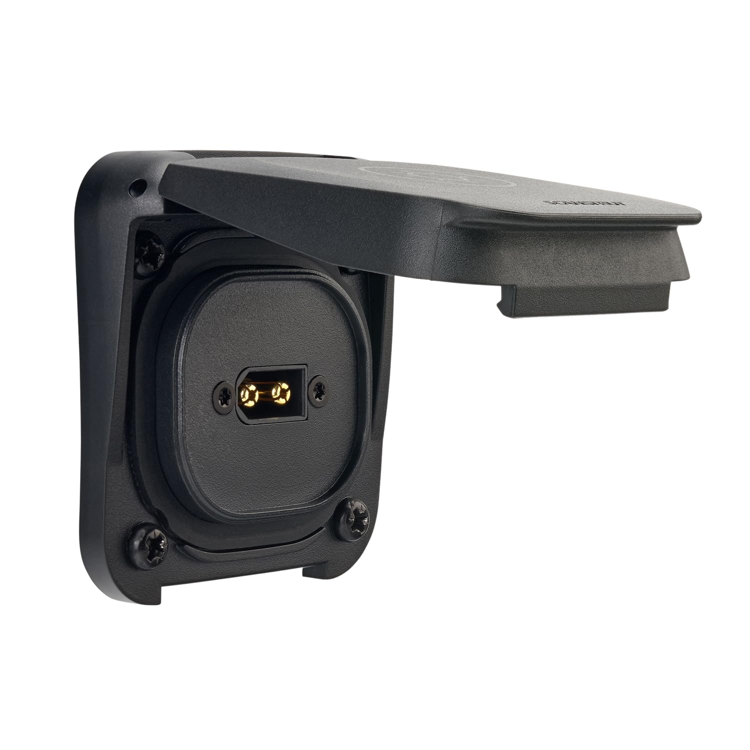 Scanstrut Ventura front view showing compact exterior and secure fit benefit: neat installation