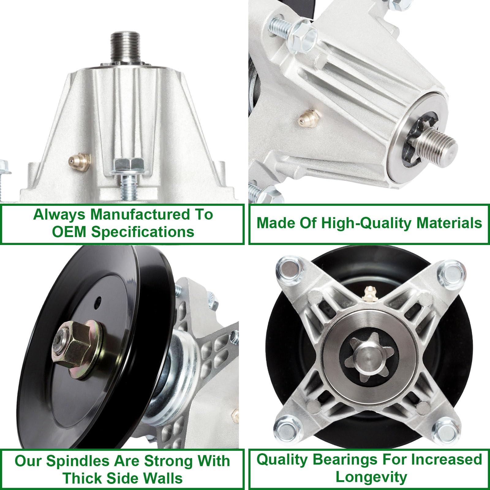 SCBHWJ spindle mounted on mower deck demonstrates correct installation and improved cut