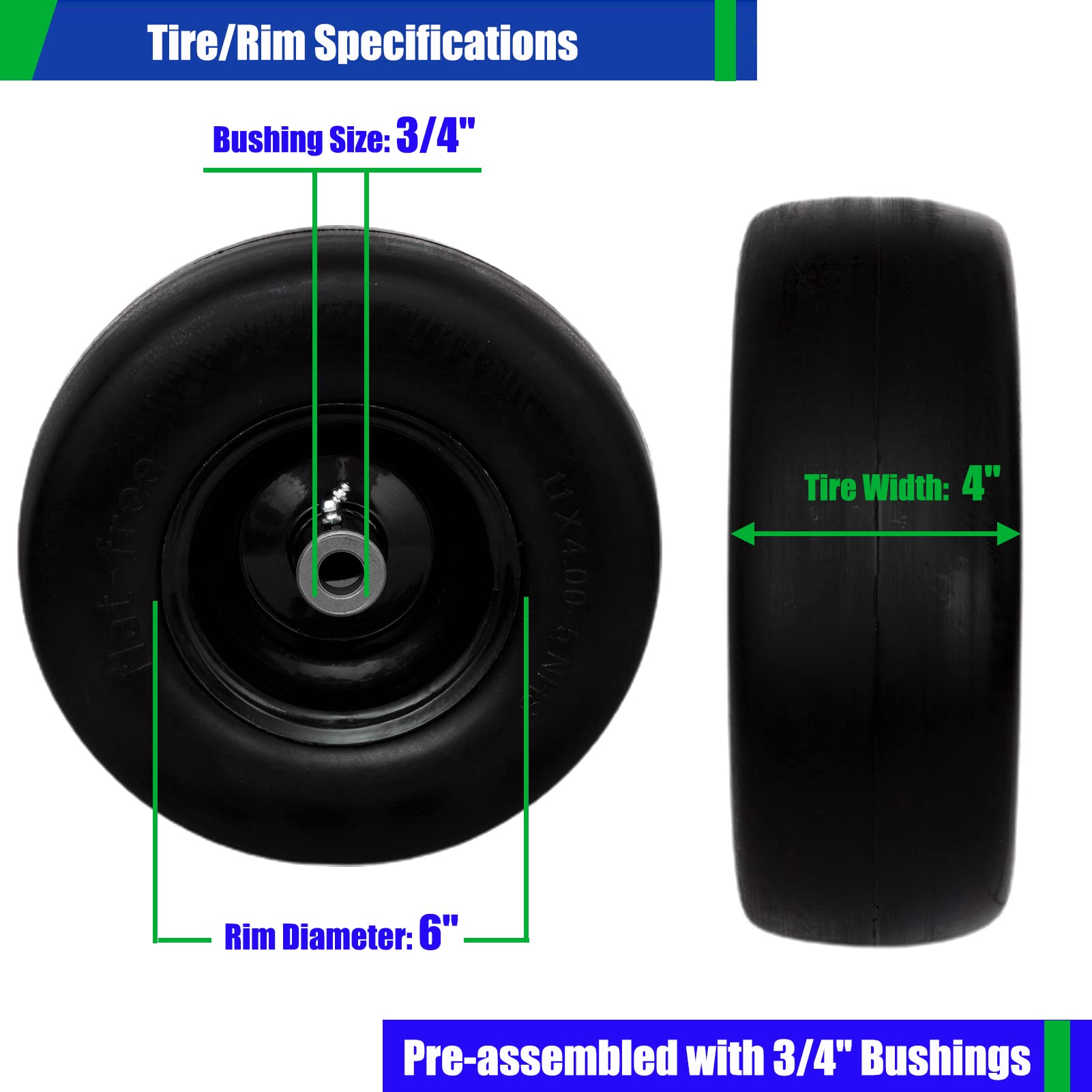 SCBHWJ adapter bushing kit spread showing included 5/8" bushings and nylon spacers