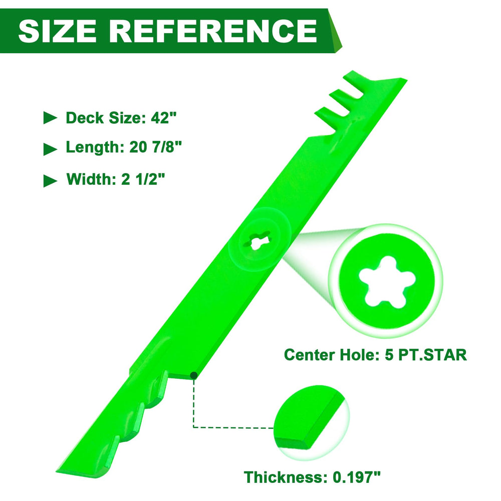 SCBHWJ blade edge close-up highlighting sharp mulching edge for finer clippings