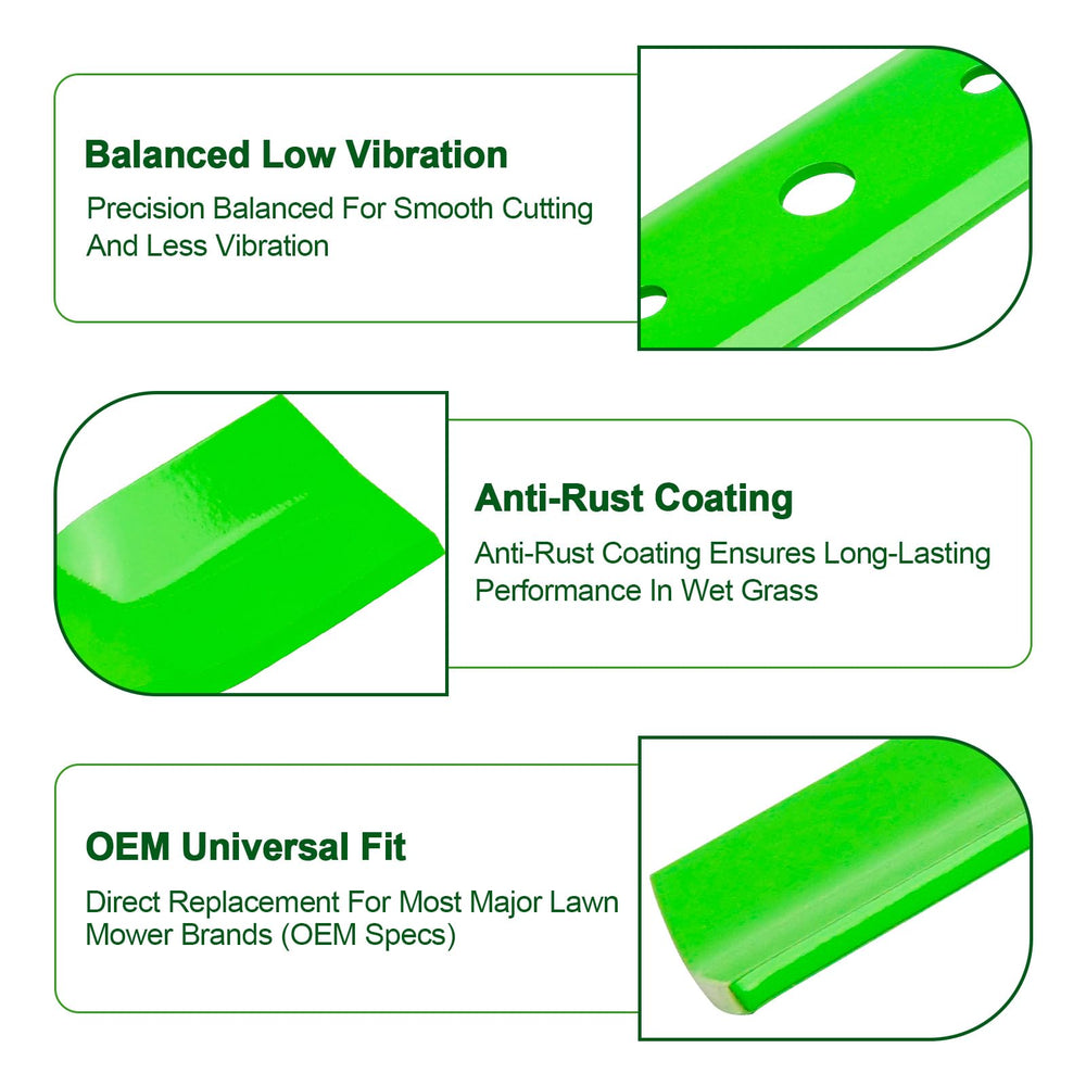 SCBHWJ blade installed on mower deck demonstrating correct fit and performance