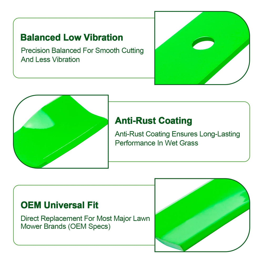 SCBHWJ mower blades creating even striping and consistent lawn finish