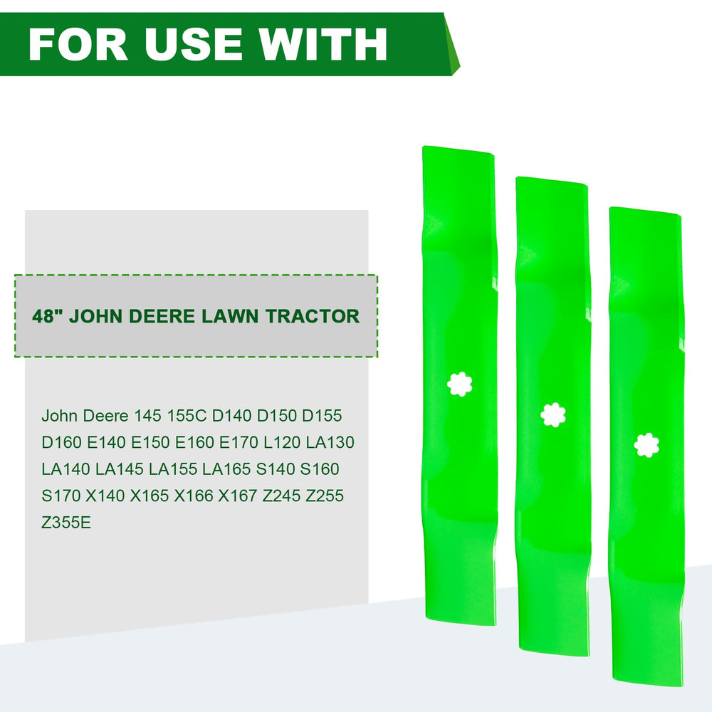 SCBHWJ blades installed on a John Deere deck improving airflow