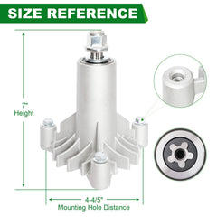 SCBHWJ close-up of spindle shaft and bearing for smooth blade rotation benefit