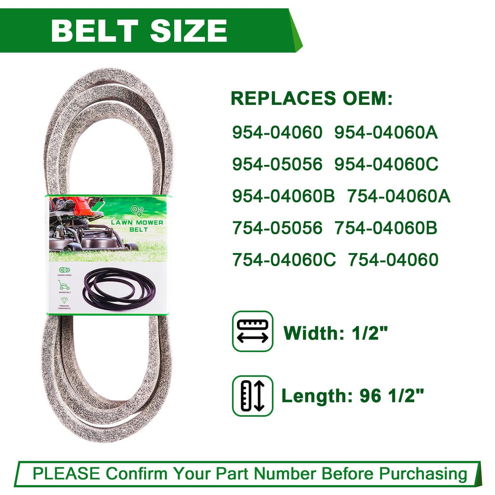 SCBHWJ drive belt flat lay illustrating correct size and belt strength