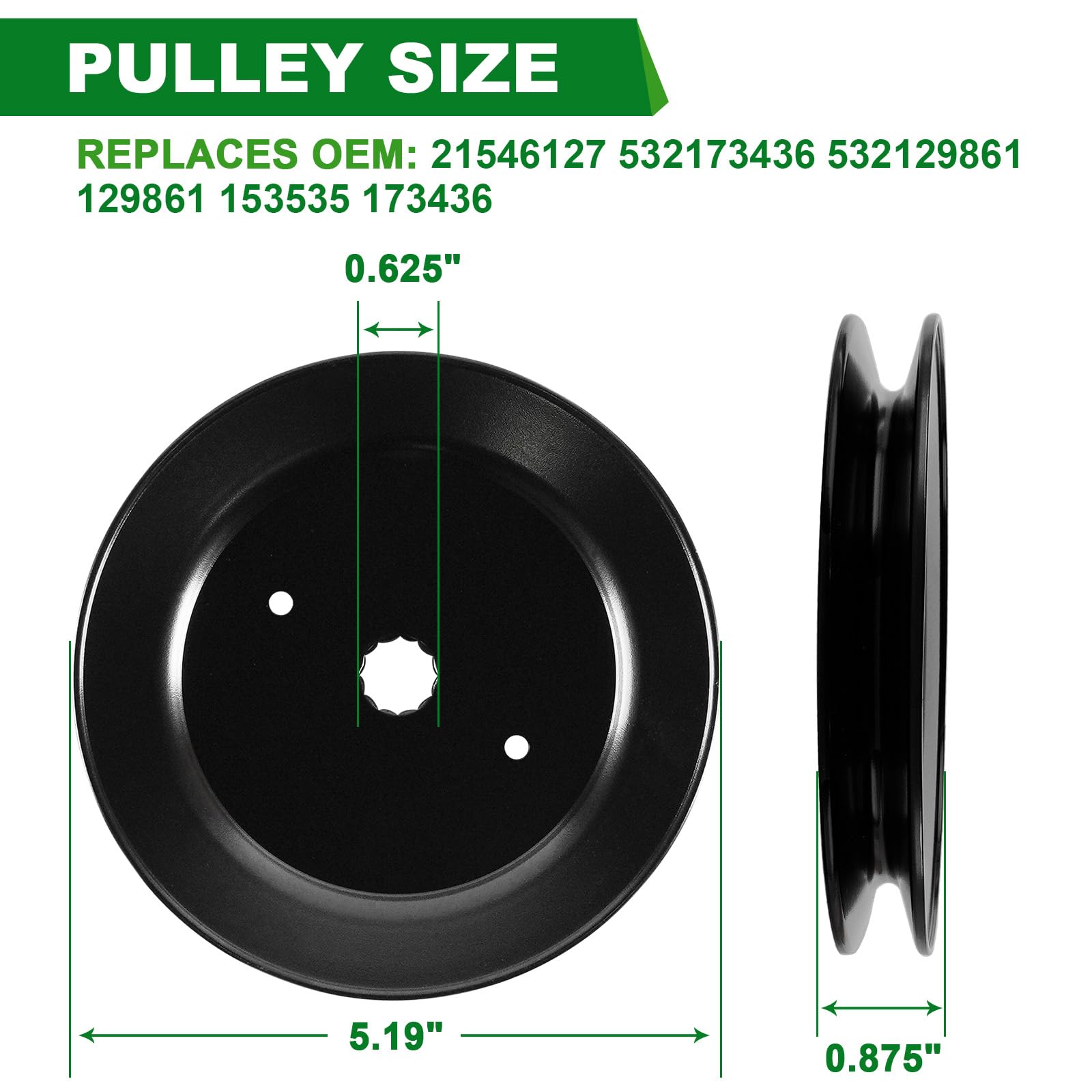 SCBHWJ idler and pulley pair showing smooth bearings to restore proper belt alignment