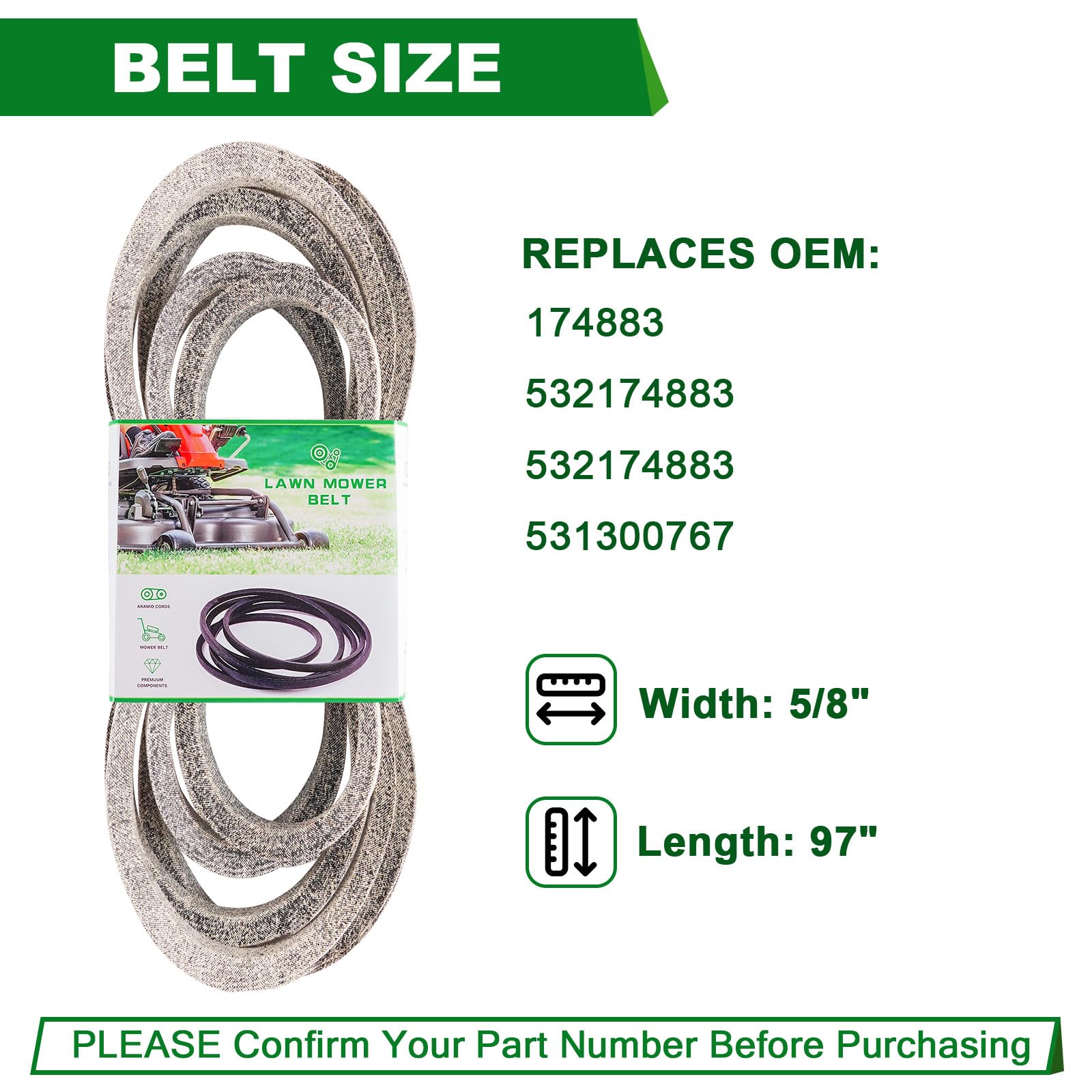 SCBHWJ kit components arranged to show spindles blades and belt for quick identification