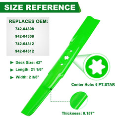 SCBHWJ mower blade profile with sharp edge for cleaner grass cuts