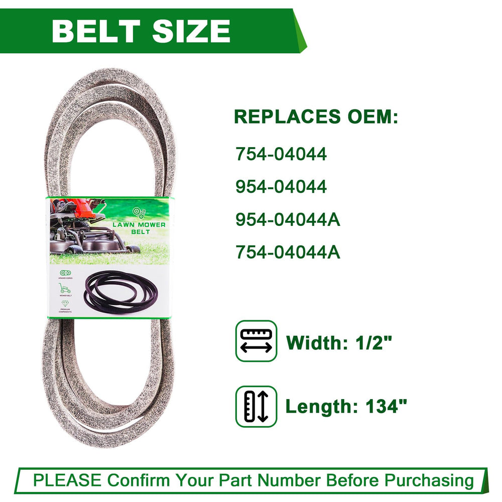 SCBHWJ primary deck belt laid flat to show correct width and reinforced ribs for reliability
