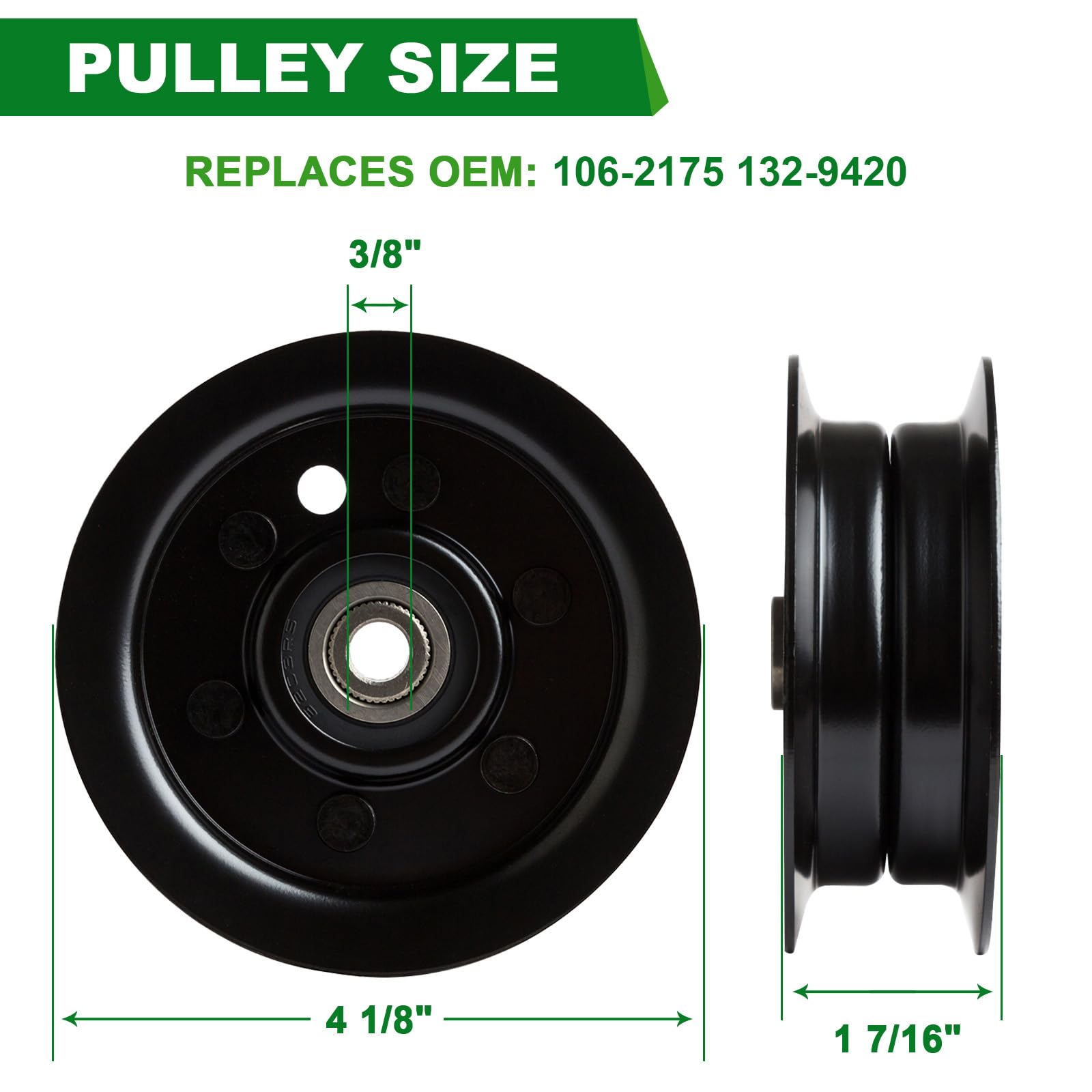 SCBHWJ pulley top view showing keyway for secure belt fit and accurate tracking