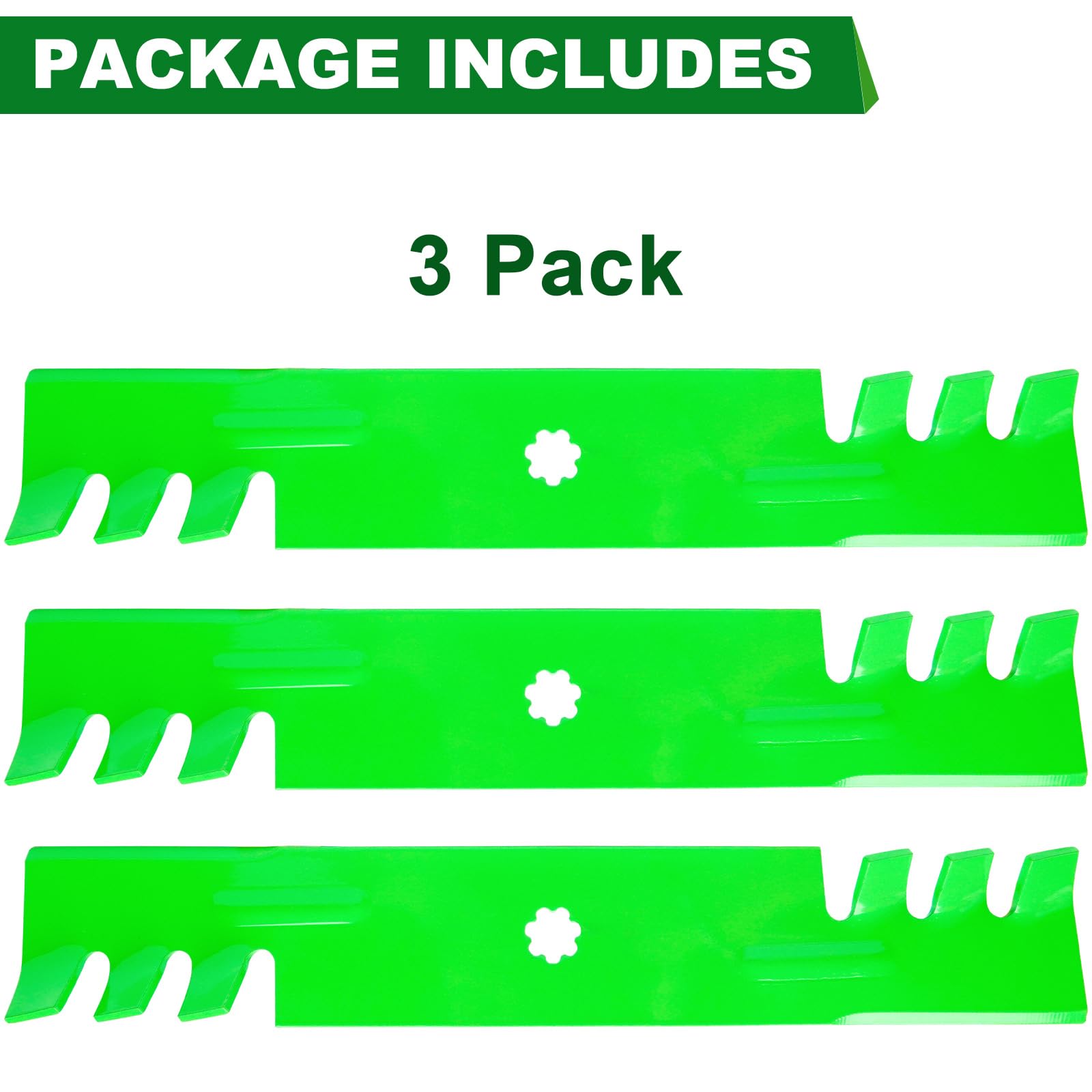 SCBHWJ blade beside ruler illustrating 17-inch length for 48" decks