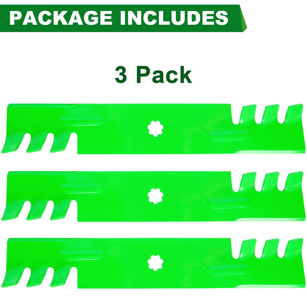 SCBHWJ blade beside ruler illustrating 17-inch length for 48" decks