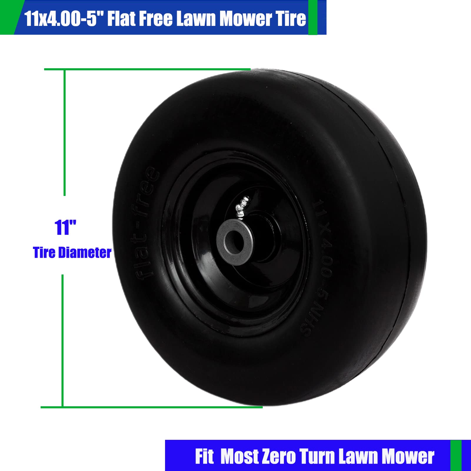 SCBHWJ close-up of smooth tread surface offering even rolling and turf protection