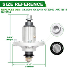 SCBHWJ spindle assembly close-up showing durable housing and precise fit for improved stability