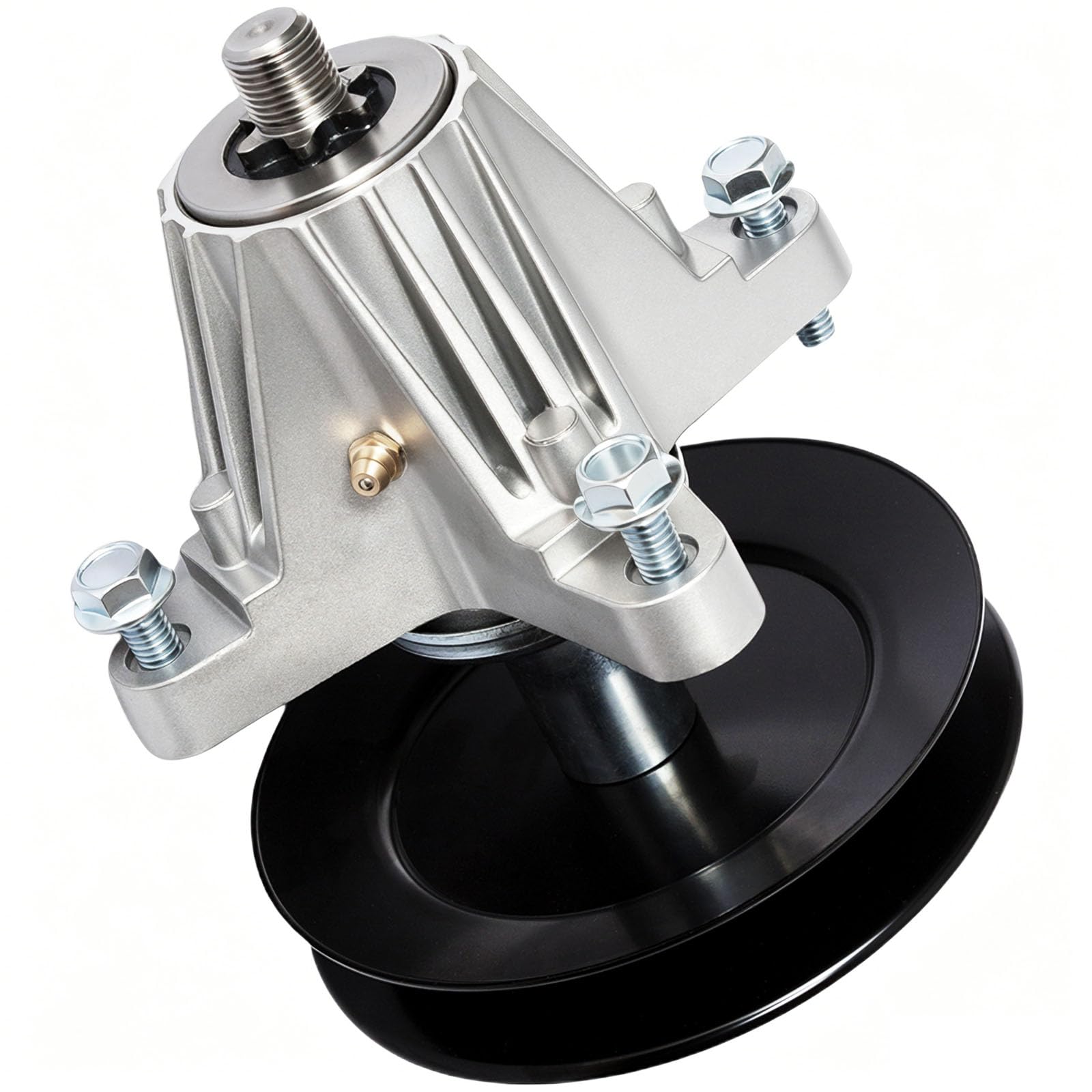 SCBHWJ front view spindle assembly showing mounting flanges and benefit of direct-fit replacement