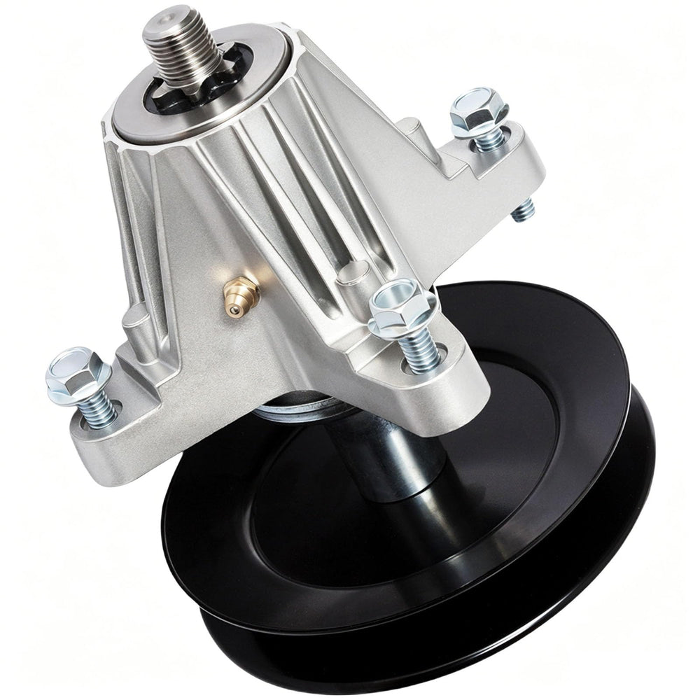 SCBHWJ front view spindle assembly showing mounting flanges and benefit of direct-fit replacement