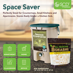 SCD Probiotics one-gallon bag of bokashi bran starter to jumpstart fermentation
