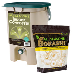 SCD Probiotics front view of 5-gallon indoor compost bin showing compact benefit