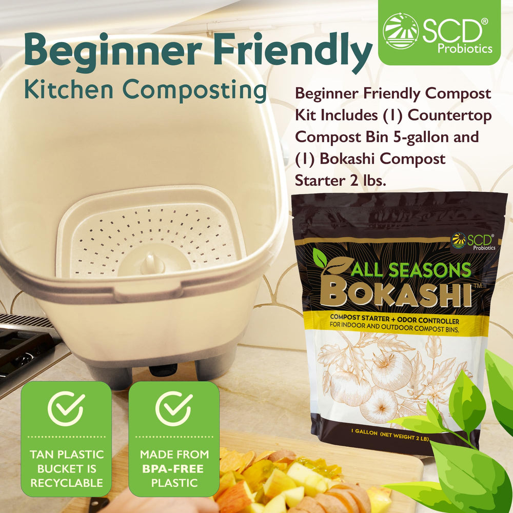 SCD Probiotics tight-sealing green lid and handle for secure, odor-free storage