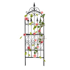 SCENDOR front view trellis showing full 70 inch height and cupid arrow design for elegant support