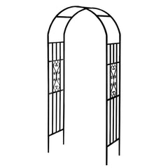 SCENDOR front view of garden arch showing sturdy gateway and landscaping benefit