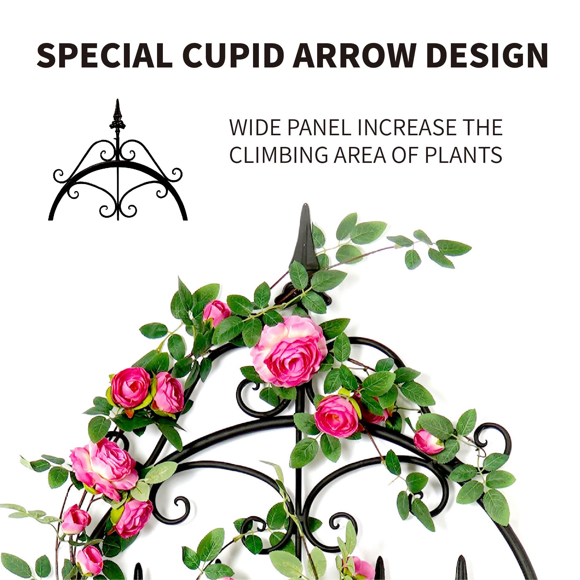 SCENDOR GARDEN arched top detail adds visual charm and plant support