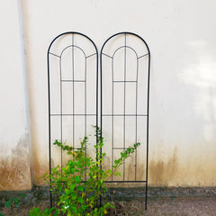 SCENDOR trellis placed in large patio planter for container gardening