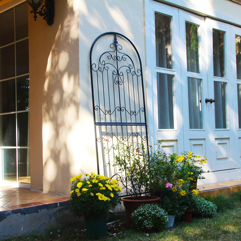 SCENDOR trellis with measuring tape showing true 70.8-inch height advantage