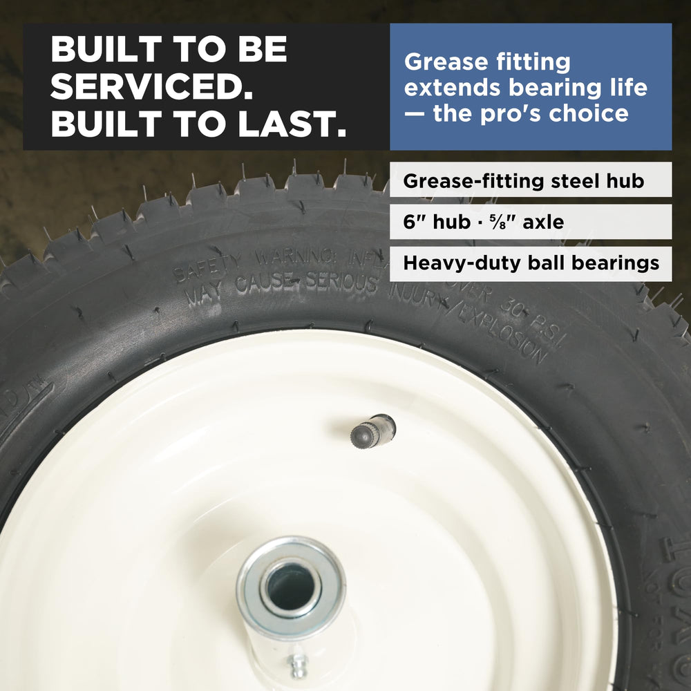 Scenic Road hub and greaseable bearing detail for easy maintenance