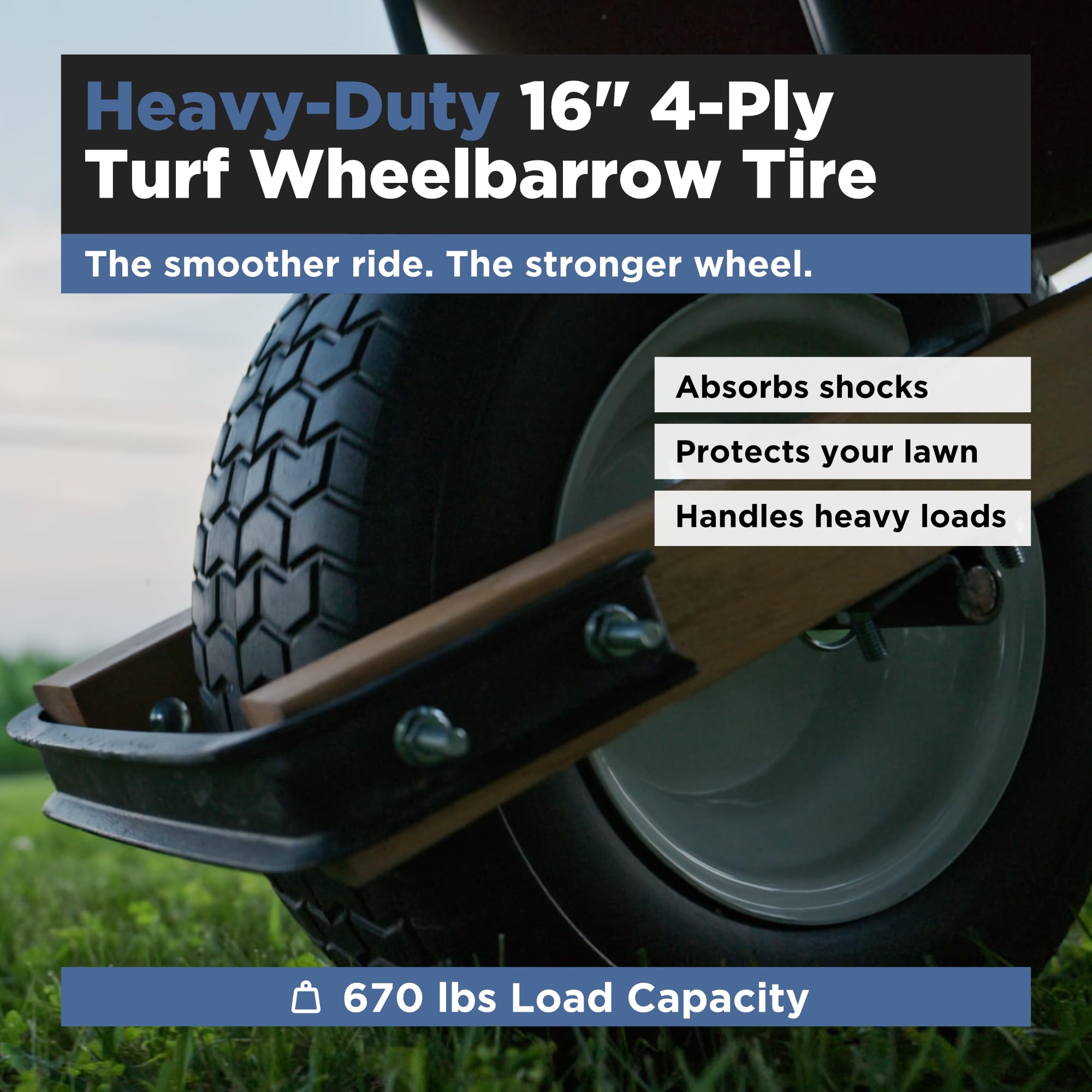 Scenic Road closeup of 4-ply rubber tread resisting wear