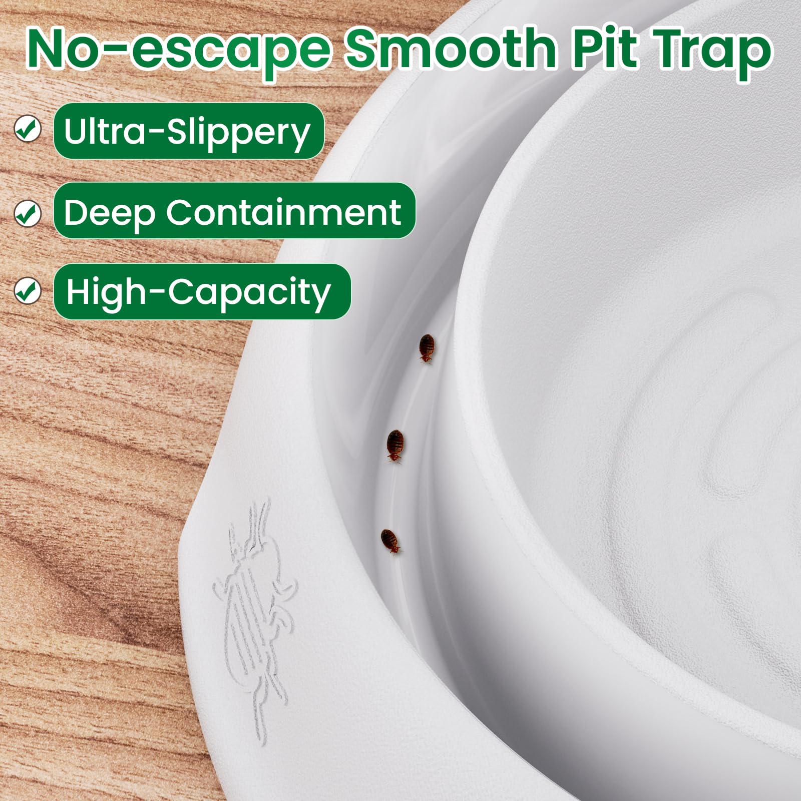Schadro cup with captured insect demonstrating monitoring effectiveness